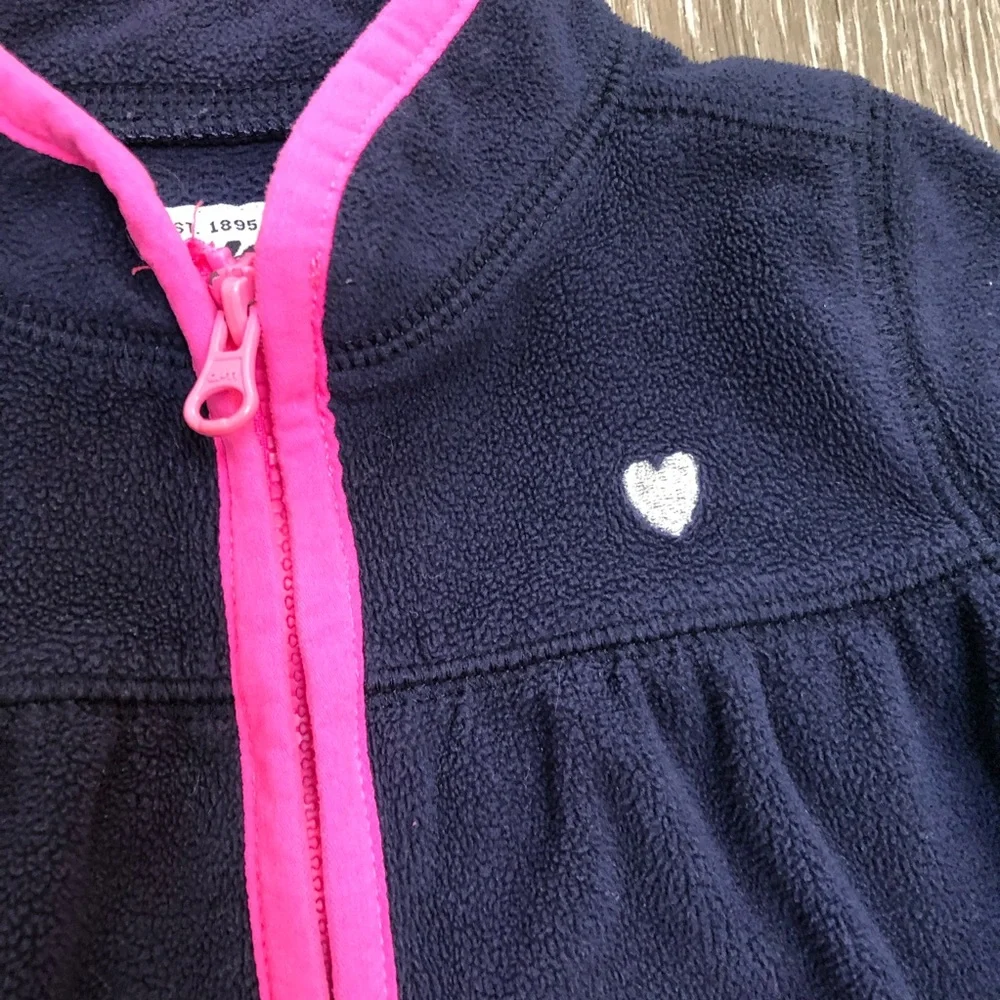 OSHKOSH ZIP UP FLEECE SWEATER JACKET BLUE 12MO